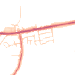 Daytime road noise heatmap for BL2 5SW