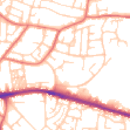 Daytime road noise heatmap for BL2 6GE