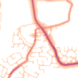 Daytime road noise heatmap for BL2 6RB