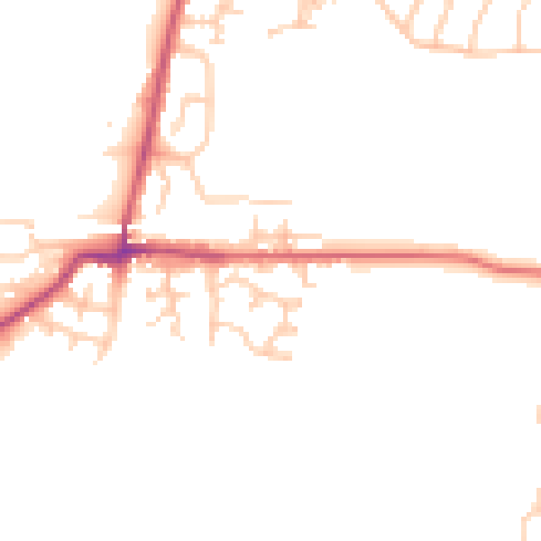 Daytime road noise heatmap for BL3 1AF