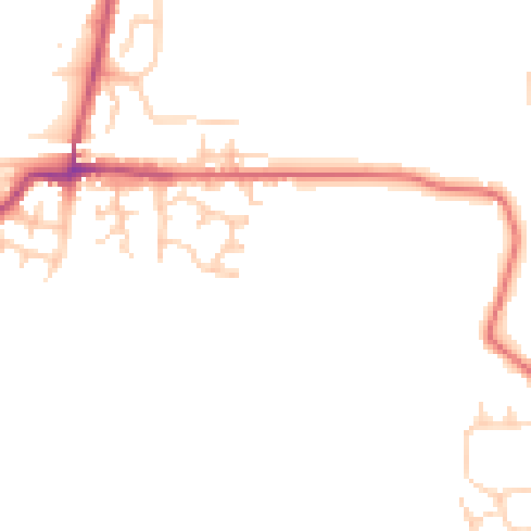 Daytime road noise heatmap for BL3 1AP