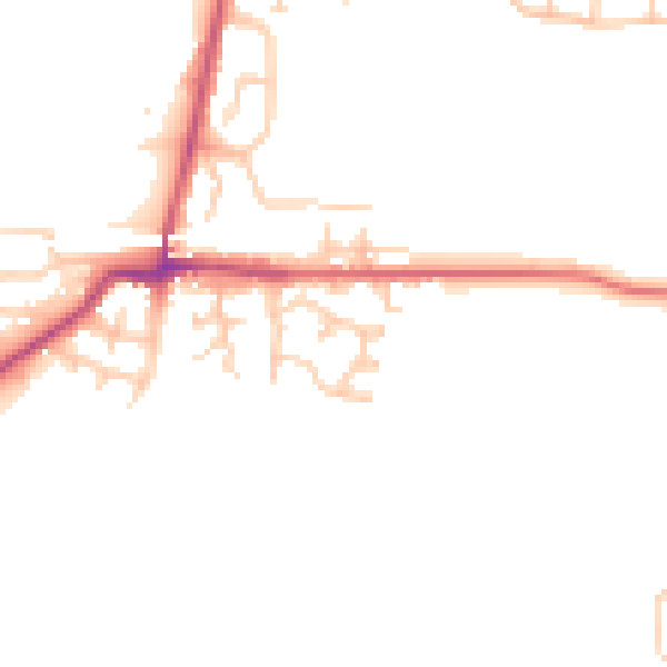Daytime road noise heatmap for BL3 1AT