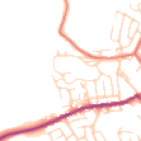 Daytime road noise heatmap for BL3 1DF