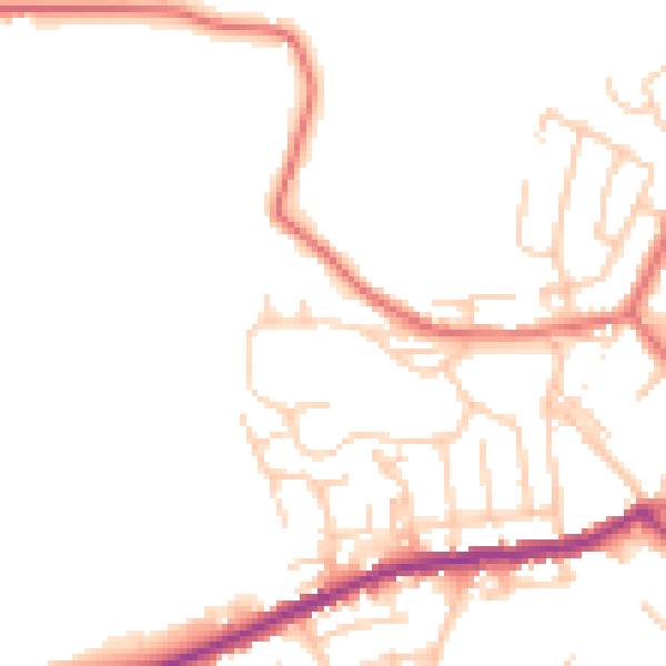 Daytime road noise heatmap for BL3 1DP