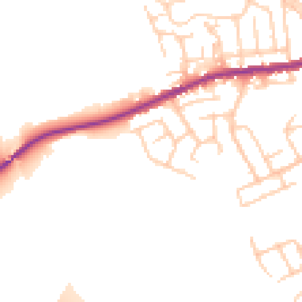 Daytime road noise heatmap for BL3 1ED