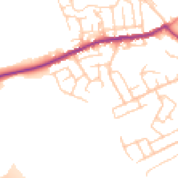 Daytime road noise heatmap for BL3 1HB