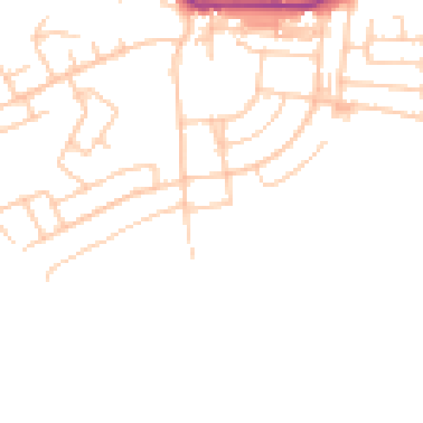 Daytime road noise heatmap for BL3 1JN