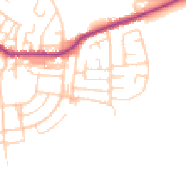 Daytime road noise heatmap for BL3 1LD