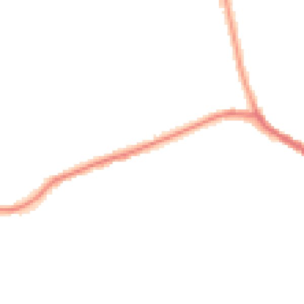 Night-time road noise heatmap for BL3 1NP