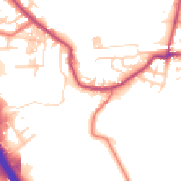 Daytime road noise heatmap for BL3 1RS