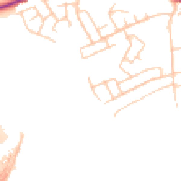 Daytime road noise heatmap for BL3 1TF