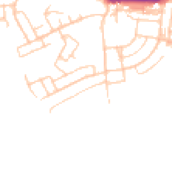 Daytime road noise heatmap for BL3 1TJ