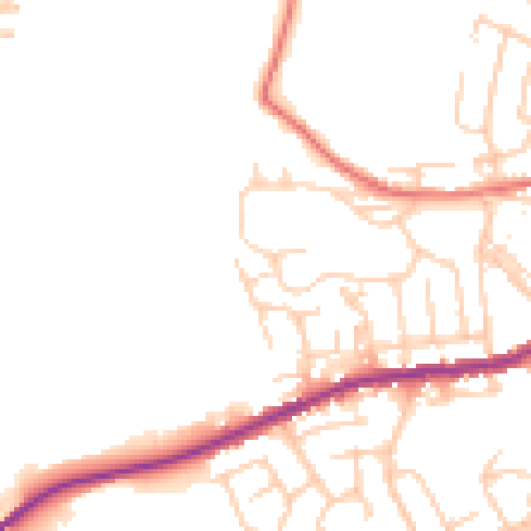 Daytime road noise heatmap for BL3 1UF