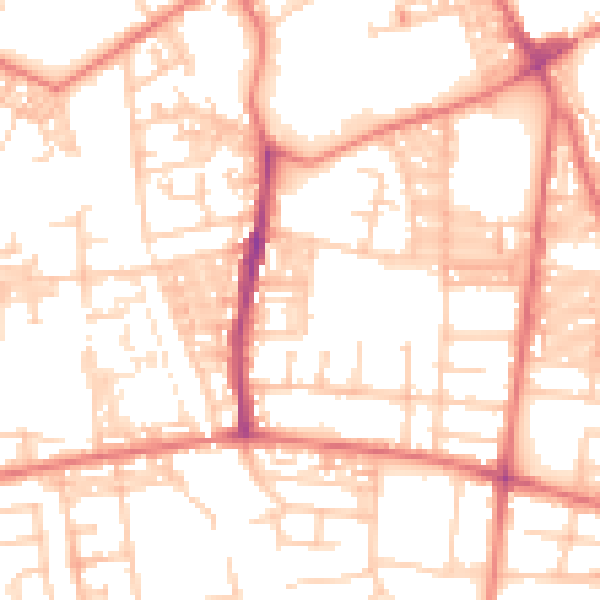 Daytime road noise heatmap for BL3 2BJ