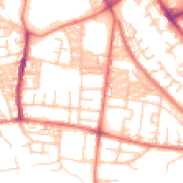 Daytime road noise heatmap for BL3 2DR
