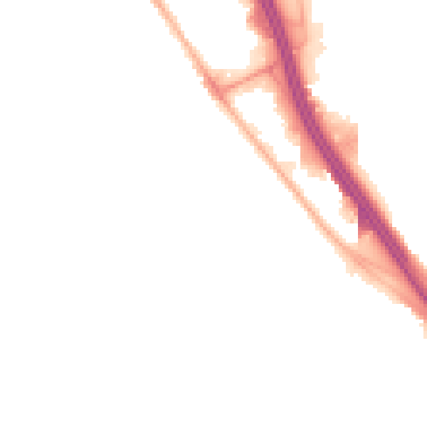 Night-time road noise heatmap for BL3 2GD