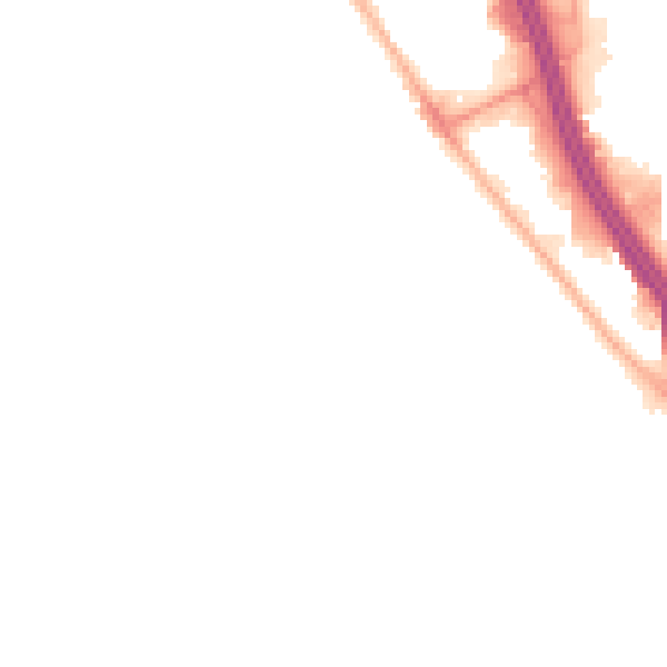 Night-time road noise heatmap for BL3 2GR