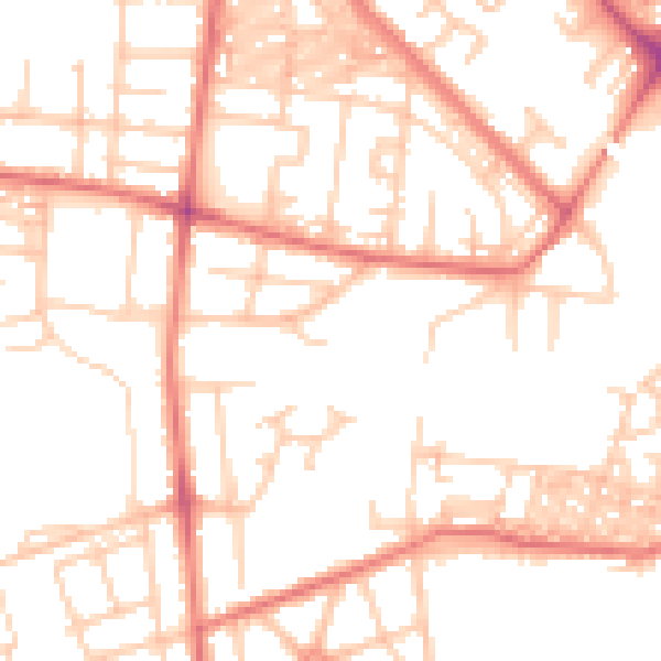 Daytime road noise heatmap for BL3 2JF