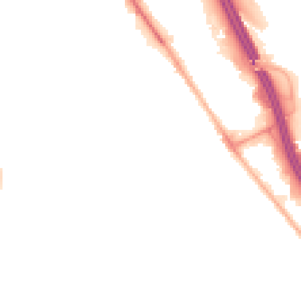 Night-time road noise heatmap for BL3 2JP