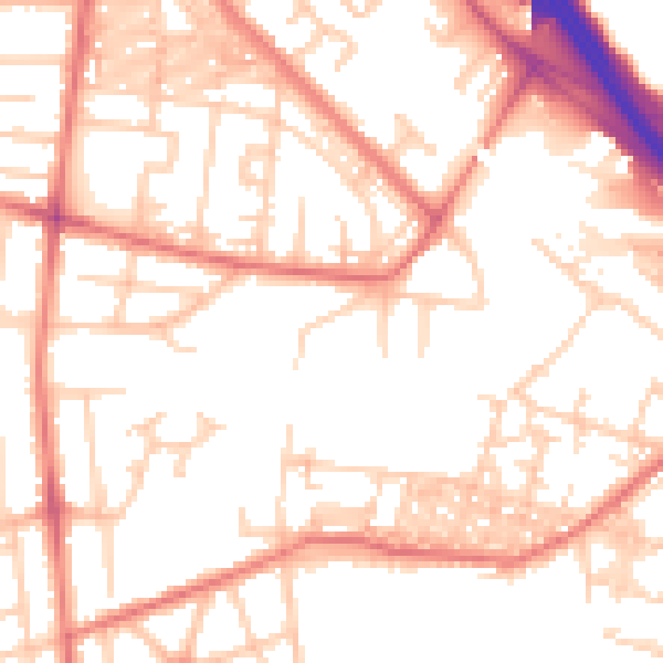 Daytime road noise heatmap for BL3 2LN