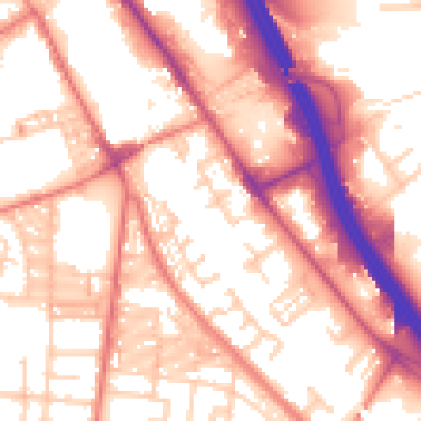 Daytime road noise heatmap for BL3 2SH