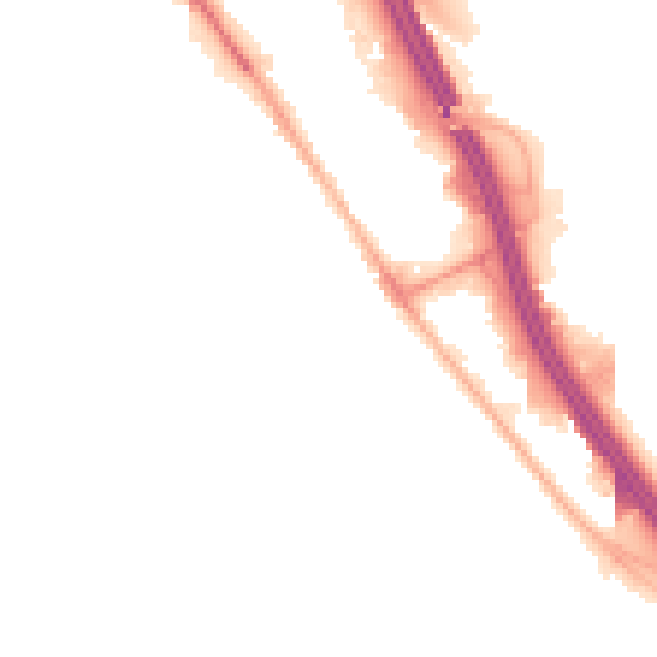 Night-time road noise heatmap for BL3 2SH