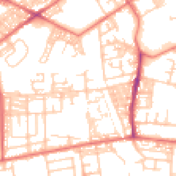 Daytime road noise heatmap for BL3 2TA