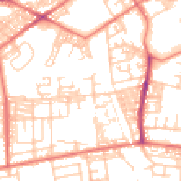 Daytime road noise heatmap for BL3 2TQ