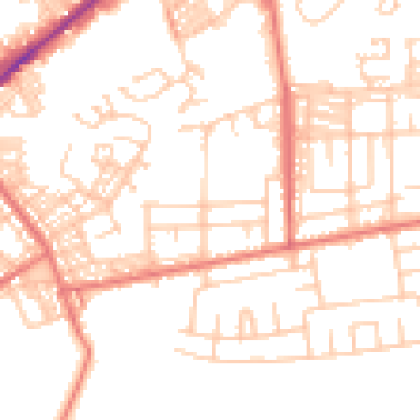 Daytime road noise heatmap for BL3 3BA