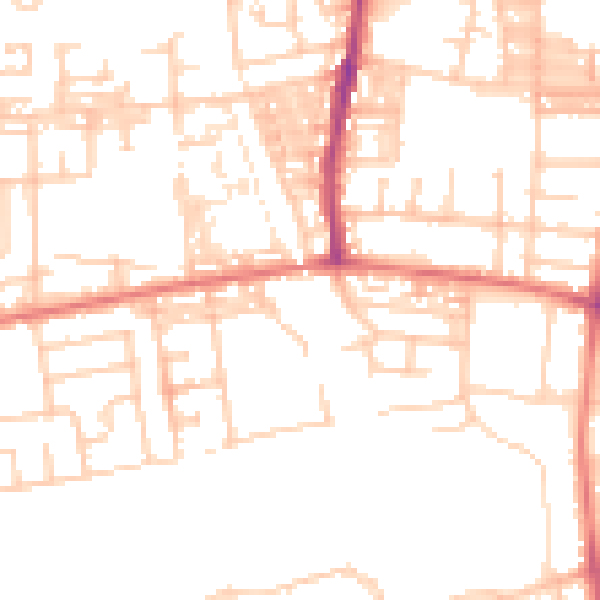 Daytime road noise heatmap for BL3 3BP
