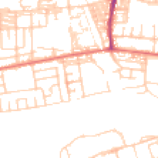 Daytime road noise heatmap for BL3 3DA