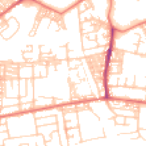 Daytime road noise heatmap for BL3 3DQ