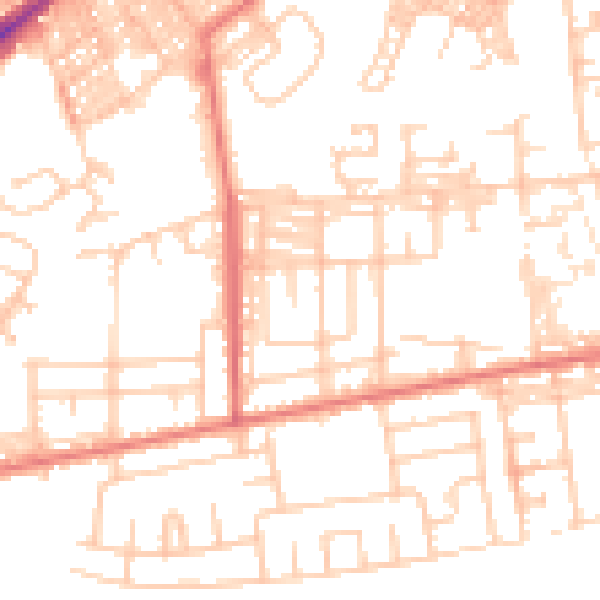 Daytime road noise heatmap for BL3 3DY