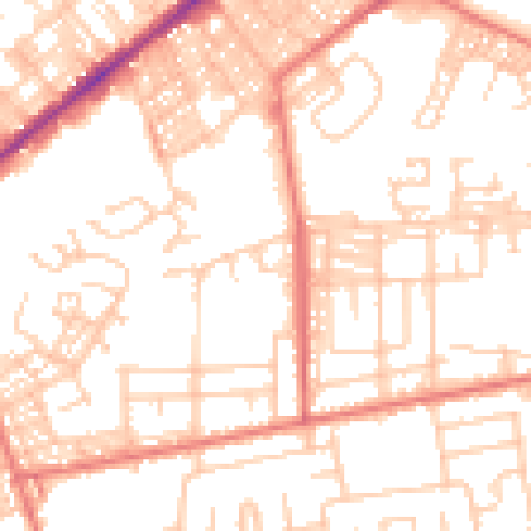 Daytime road noise heatmap for BL3 3EF