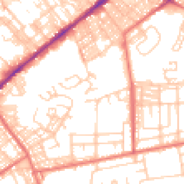 Daytime road noise heatmap for BL3 3GW