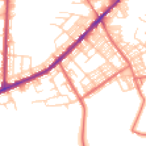 Daytime road noise heatmap for BL3 3GY