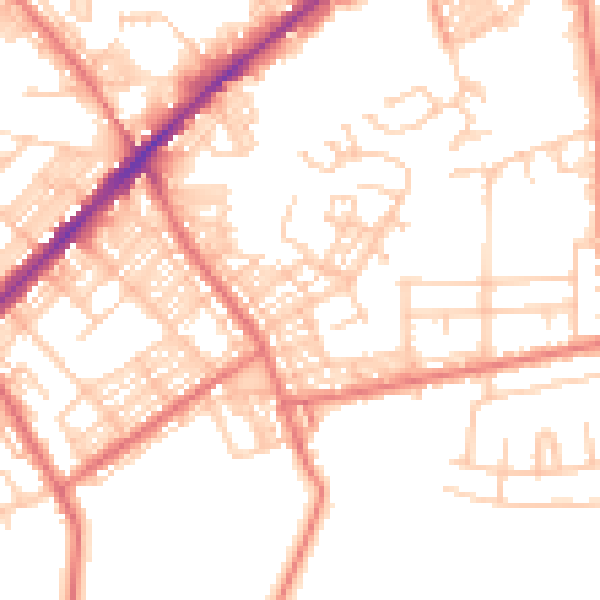 Daytime road noise heatmap for BL3 3JT
