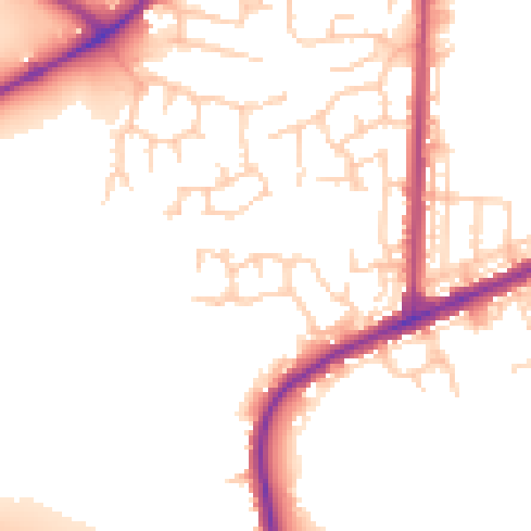 Daytime road noise heatmap for BL3 3RF