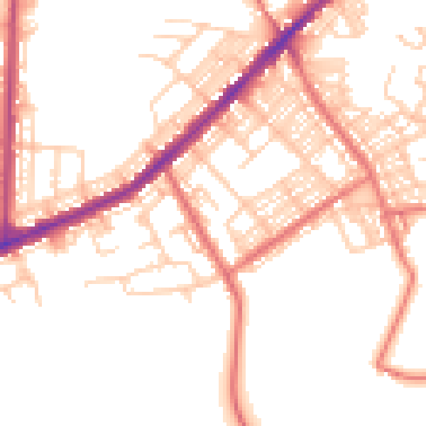 Daytime road noise heatmap for BL3 3RH