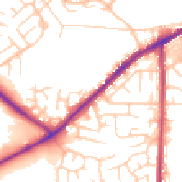 Daytime road noise heatmap for BL3 4FT