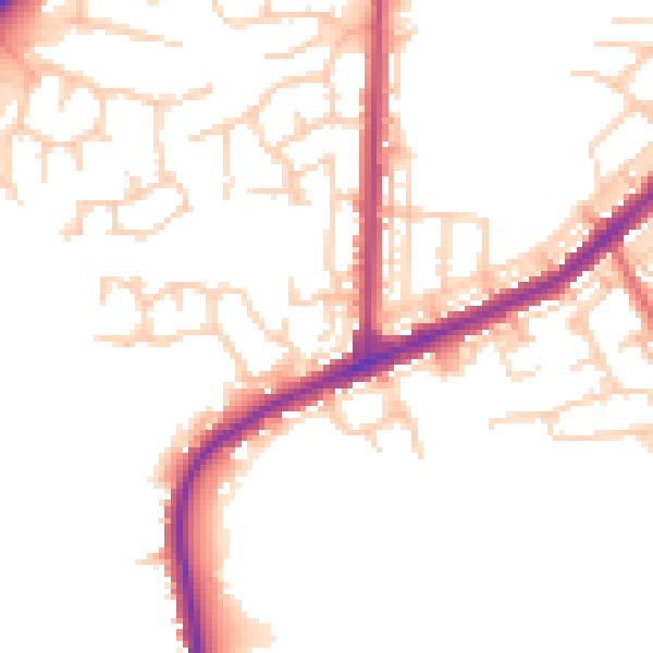 Daytime road noise heatmap for BL3 4LR