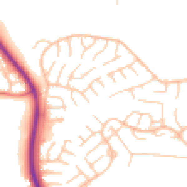 Daytime road noise heatmap for BL3 4PH