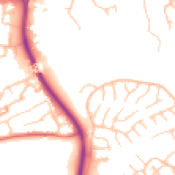 Daytime road noise heatmap for BL3 4PX