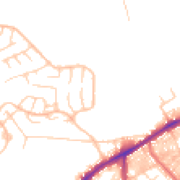 Daytime road noise heatmap for BL3 4QE