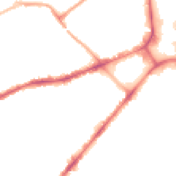 Night-time road noise heatmap for BL3 5AL