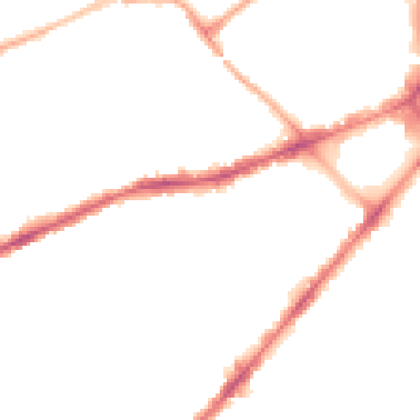 Night-time road noise heatmap for BL3 5AW