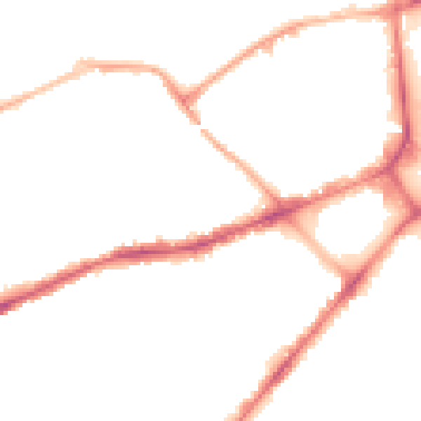 Night-time road noise heatmap for BL3 5DW