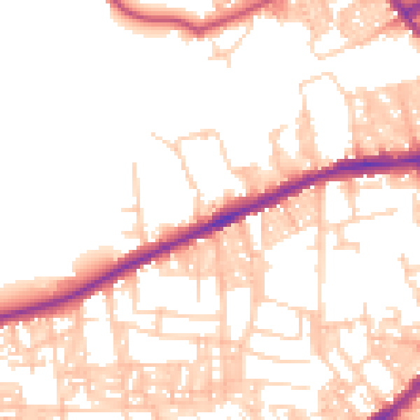 Daytime road noise heatmap for BL3 5NG