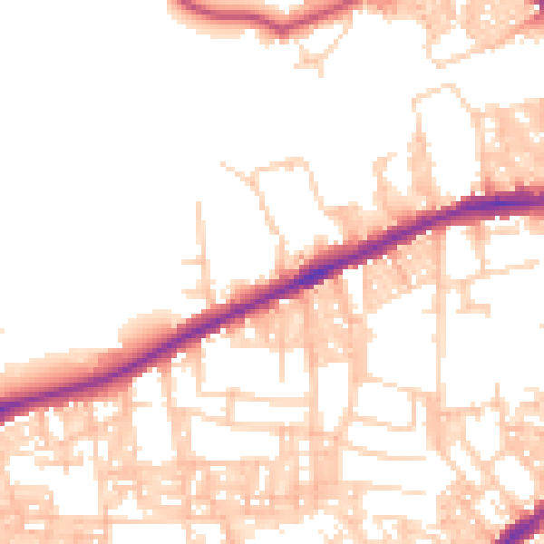 Daytime road noise heatmap for BL3 5PR