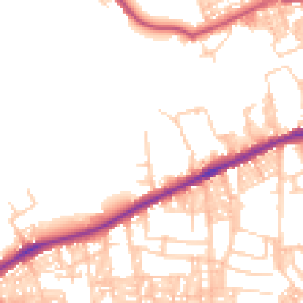Daytime road noise heatmap for BL3 5QA